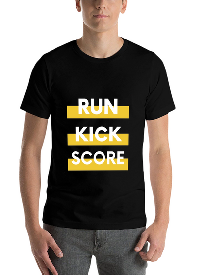 Run Kick Score Black Graphic Tee