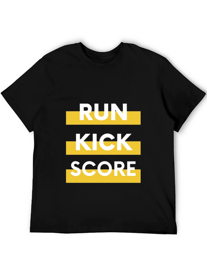 Run Kick Score Black Graphic Tee