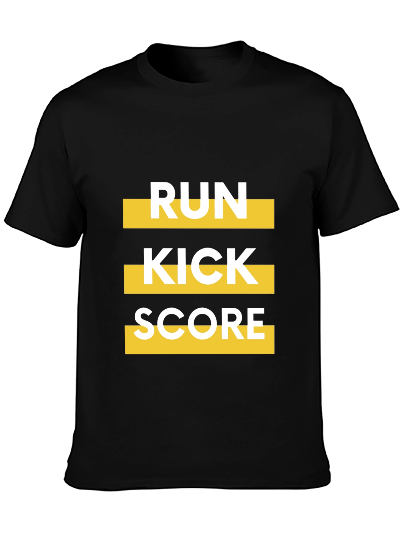 Run Kick Score Black Graphic Tee