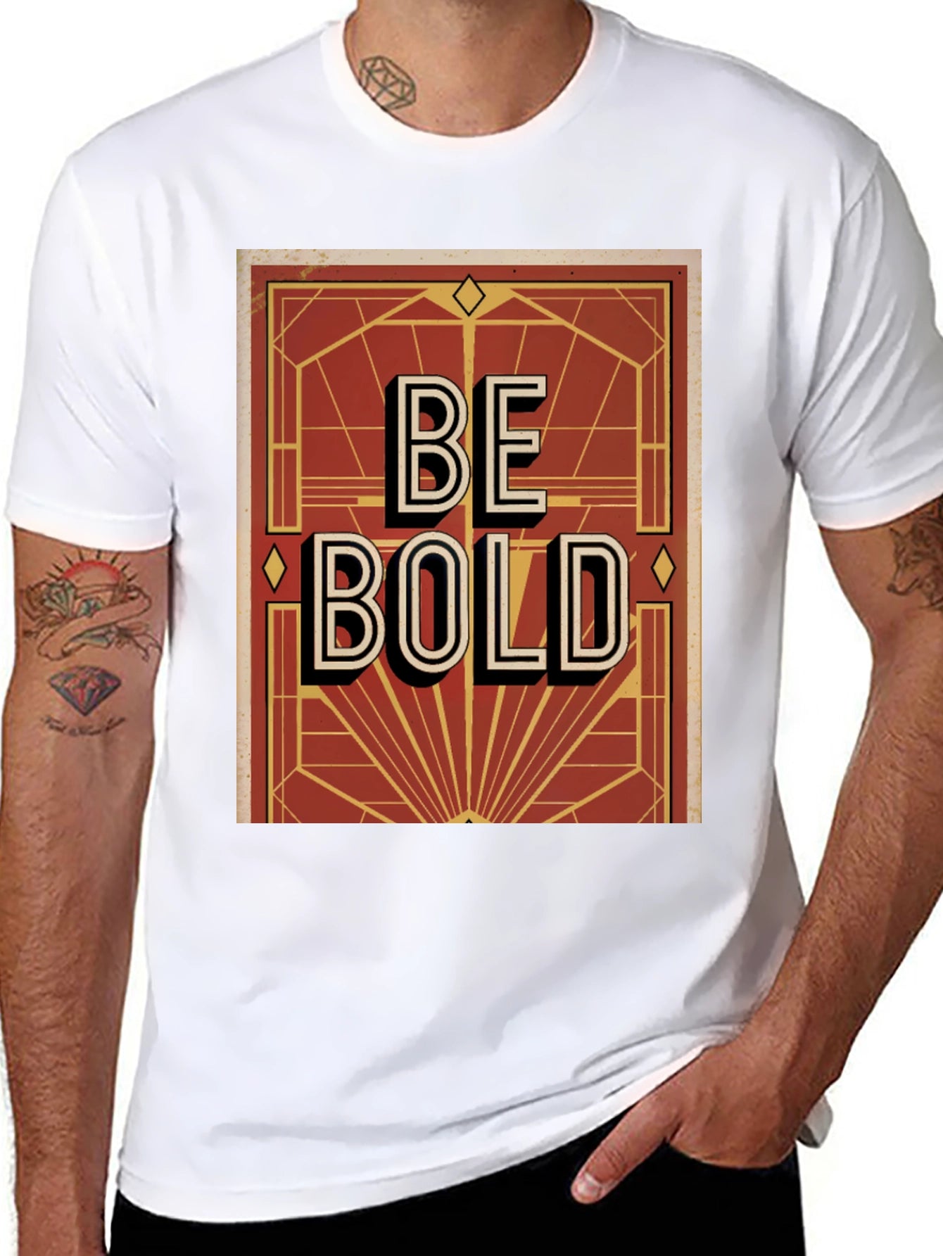 Be Bold Graphic Print Mens T-Shirt