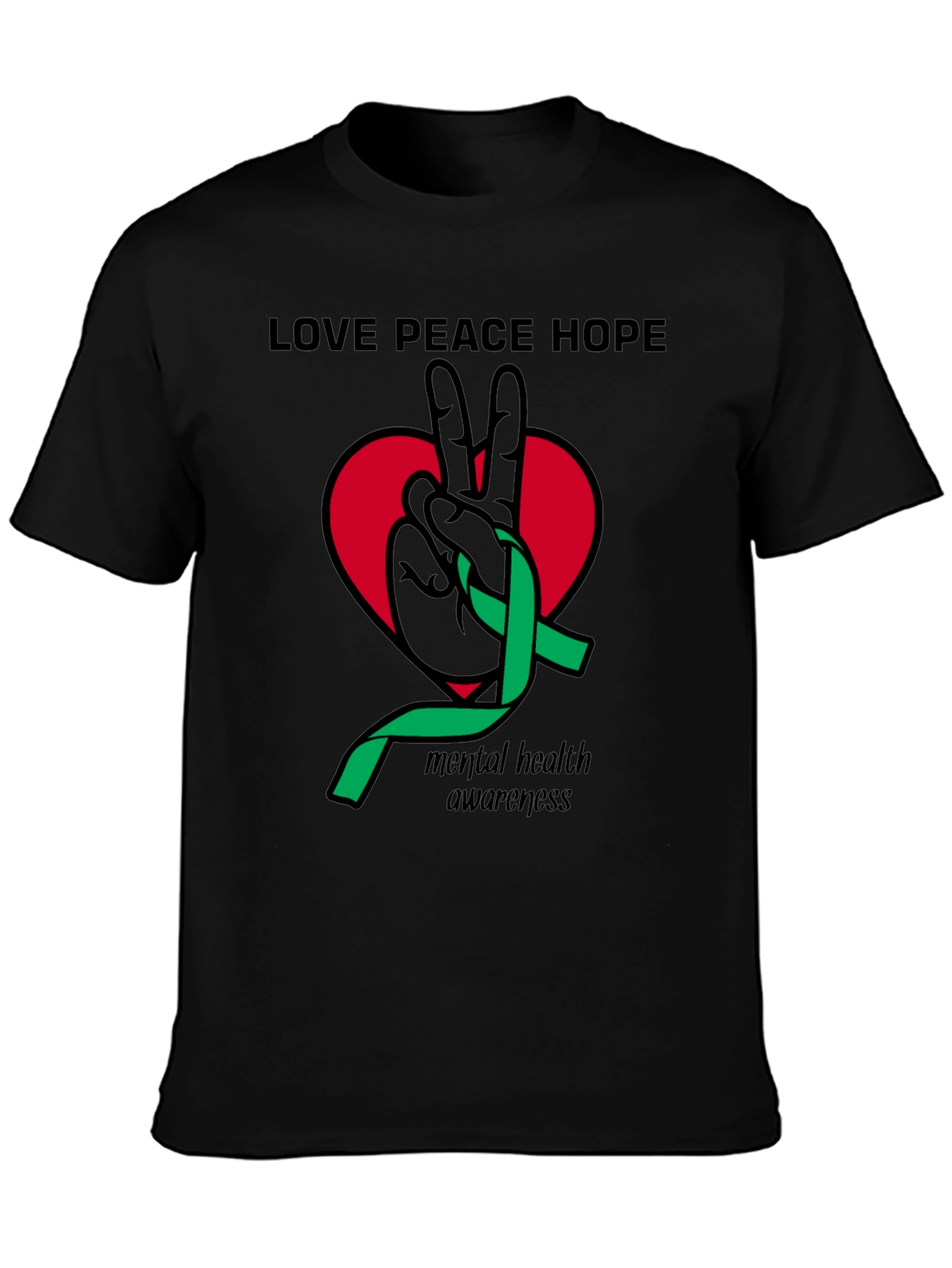 Love Peace Hope Mental Health Awareness T-Shirt