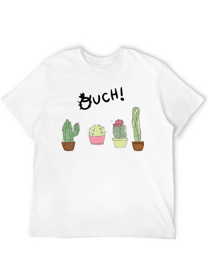 Ouch! Cactus Graphic Black T-Shirt