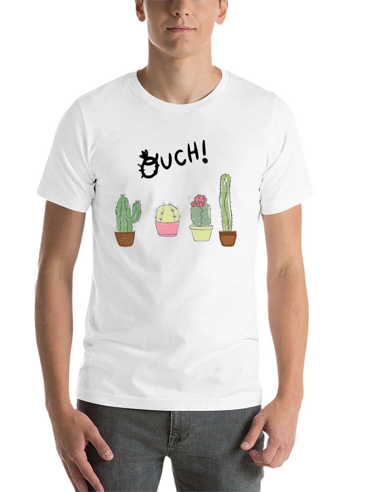 Ouch! Cactus Graphic Black T-Shirt