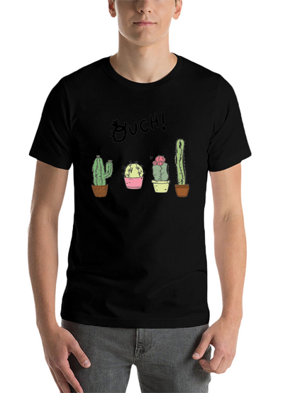 Ouch! Cactus Graphic Black T-Shirt