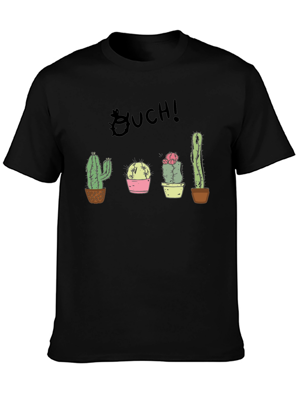 Ouch! Cactus Graphic Black T-Shirt