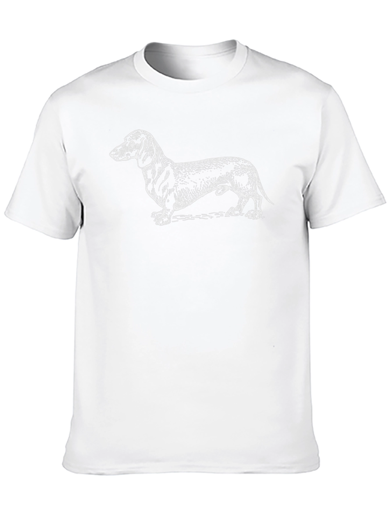 Dachshund Dog Graphic T-Shirt - Black Cotton Tee
