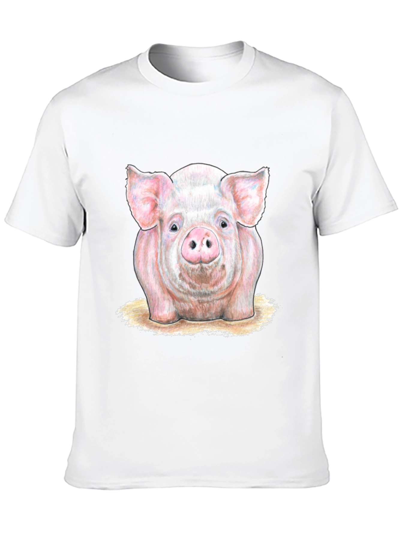 Pig Graphic Tee - Farm Animal Print T-Shirt