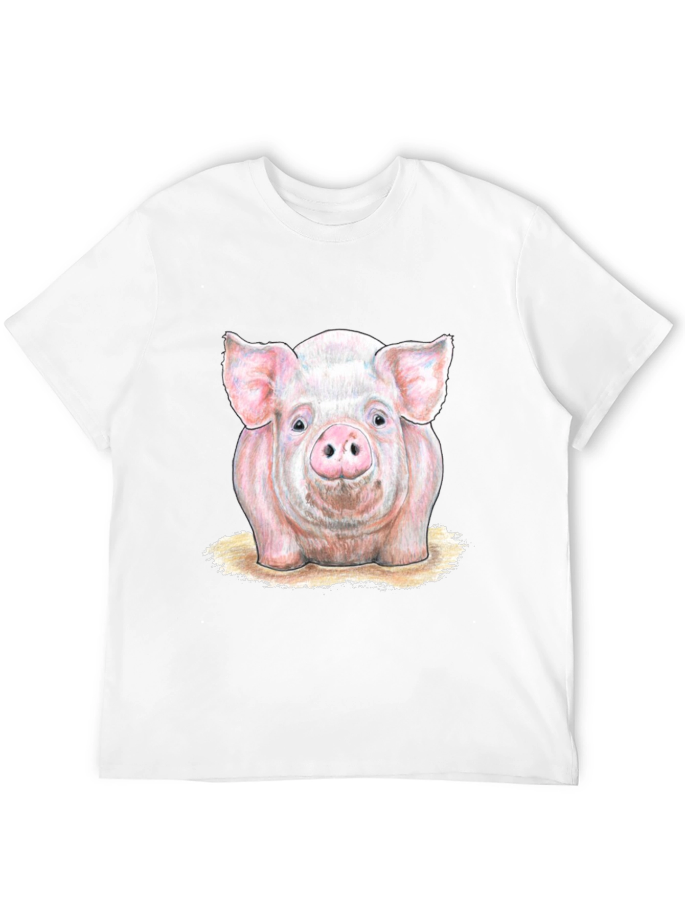 Pig Graphic Tee - Farm Animal Print T-Shirt