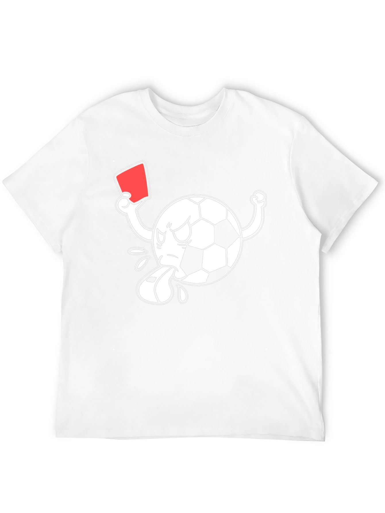 Soccer Cartoon Referee Black T-Shirt