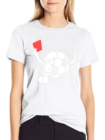 Soccer Cartoon Referee Black T-Shirt
