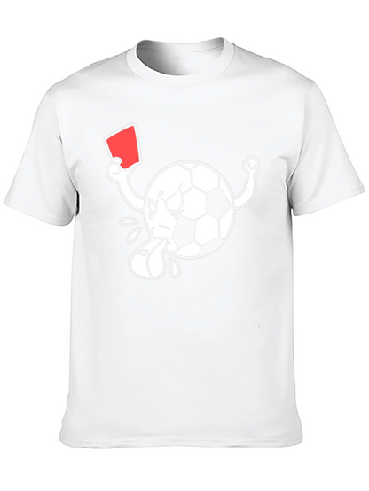 Soccer Cartoon Referee Black T-Shirt