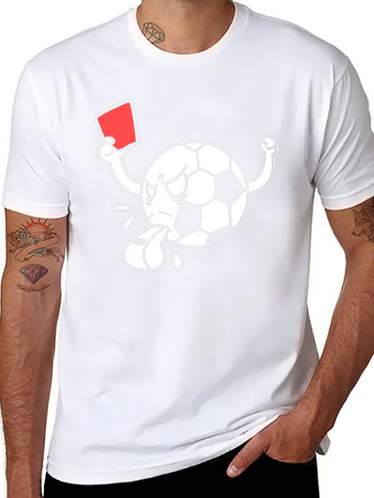 Soccer Cartoon Referee Black T-Shirt