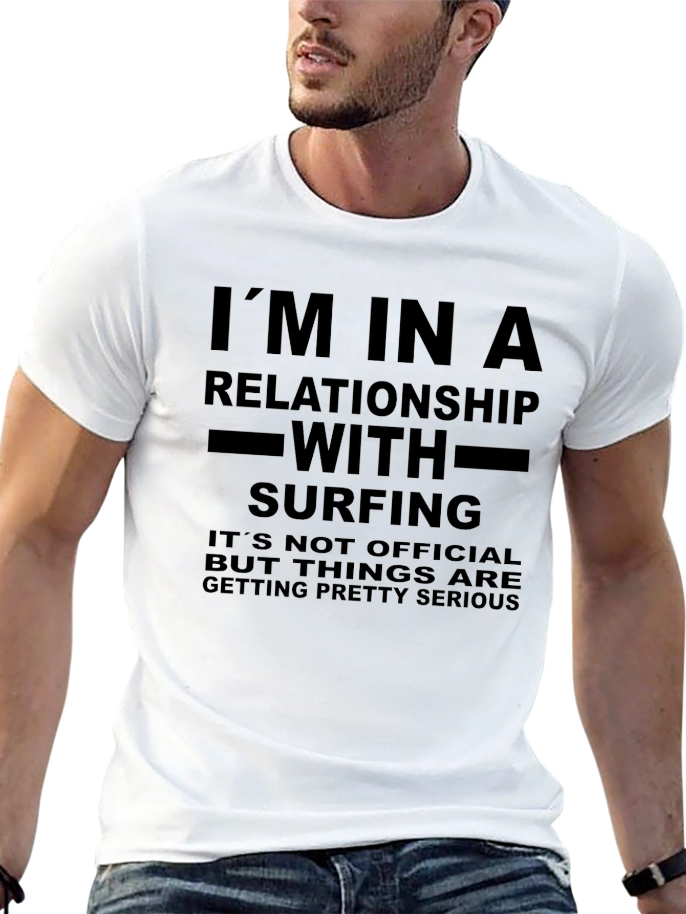 Surfing Relationship Graphic Tee - Funny Novelty Shirt