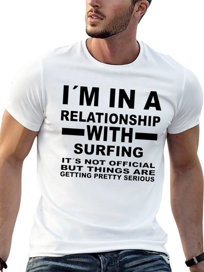 Surfing Relationship Graphic Tee - Funny Novelty Shirt