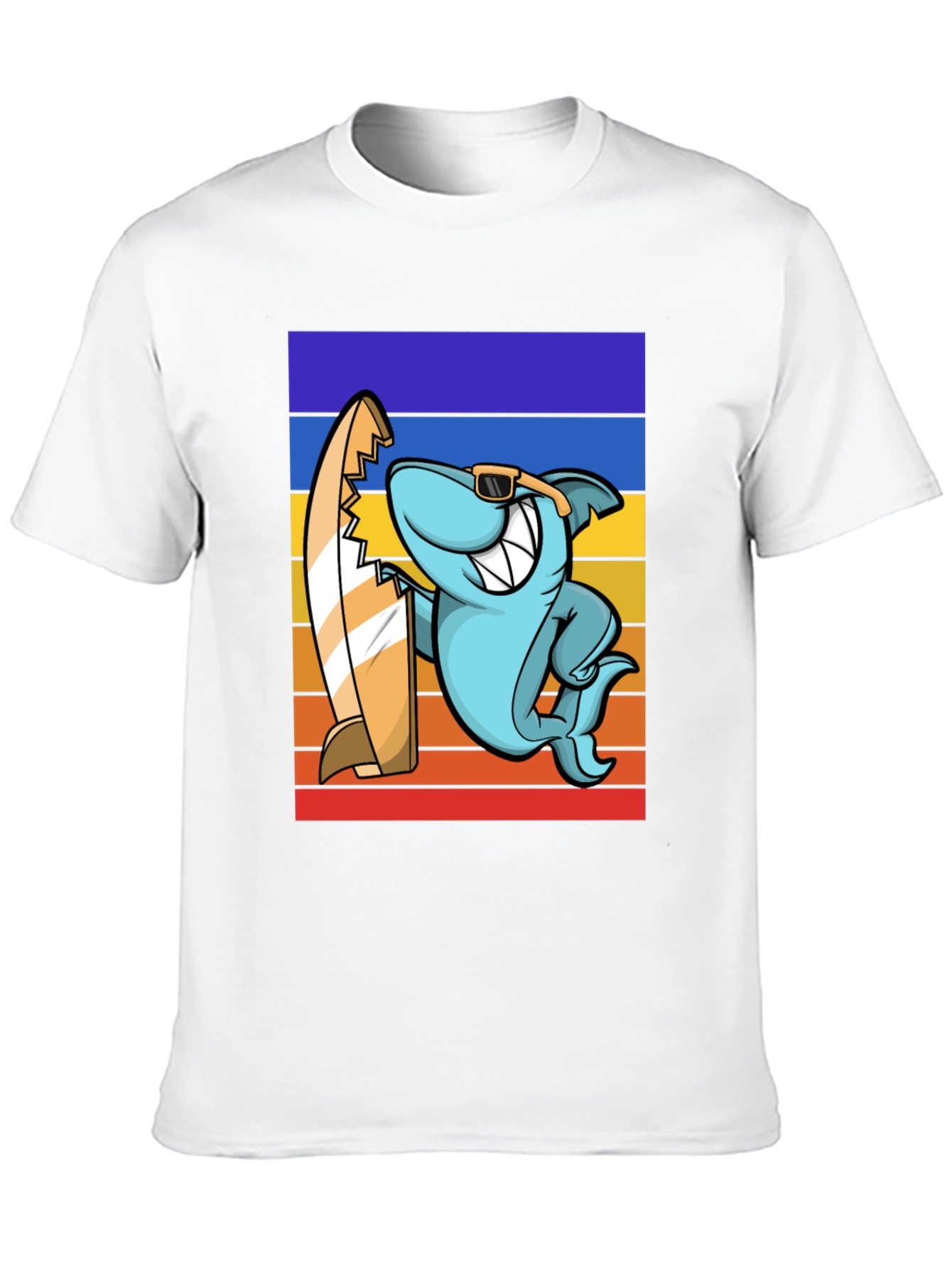 Shark Surfer T-Shirt - Retro Style