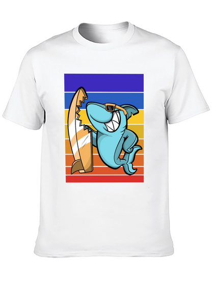 Shark Surfer T-Shirt - Retro Style