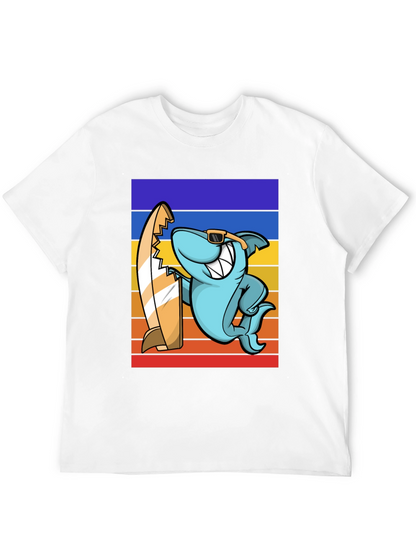 Shark Surfer T-Shirt - Retro Style