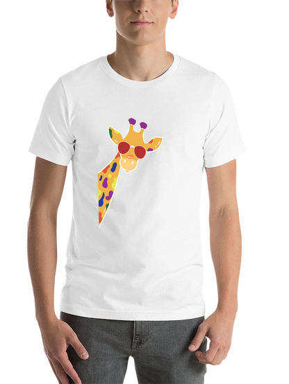 Cool Giraffe Graphic Tee - Black Cotton T-Shirt