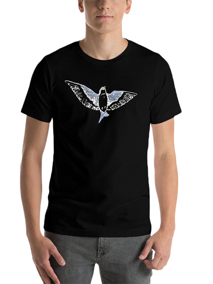 Flying Bird Graphic Black T-Shirt