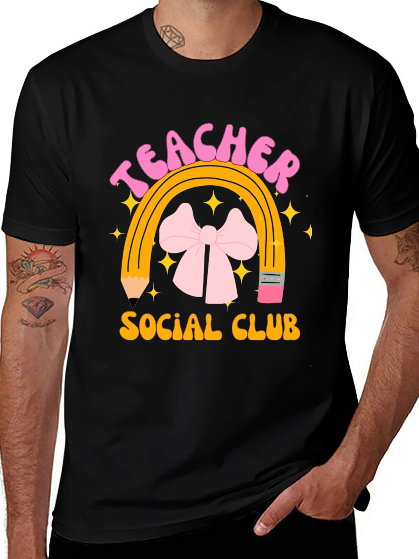 Teacher Social Club Black Graphic T-Shirt