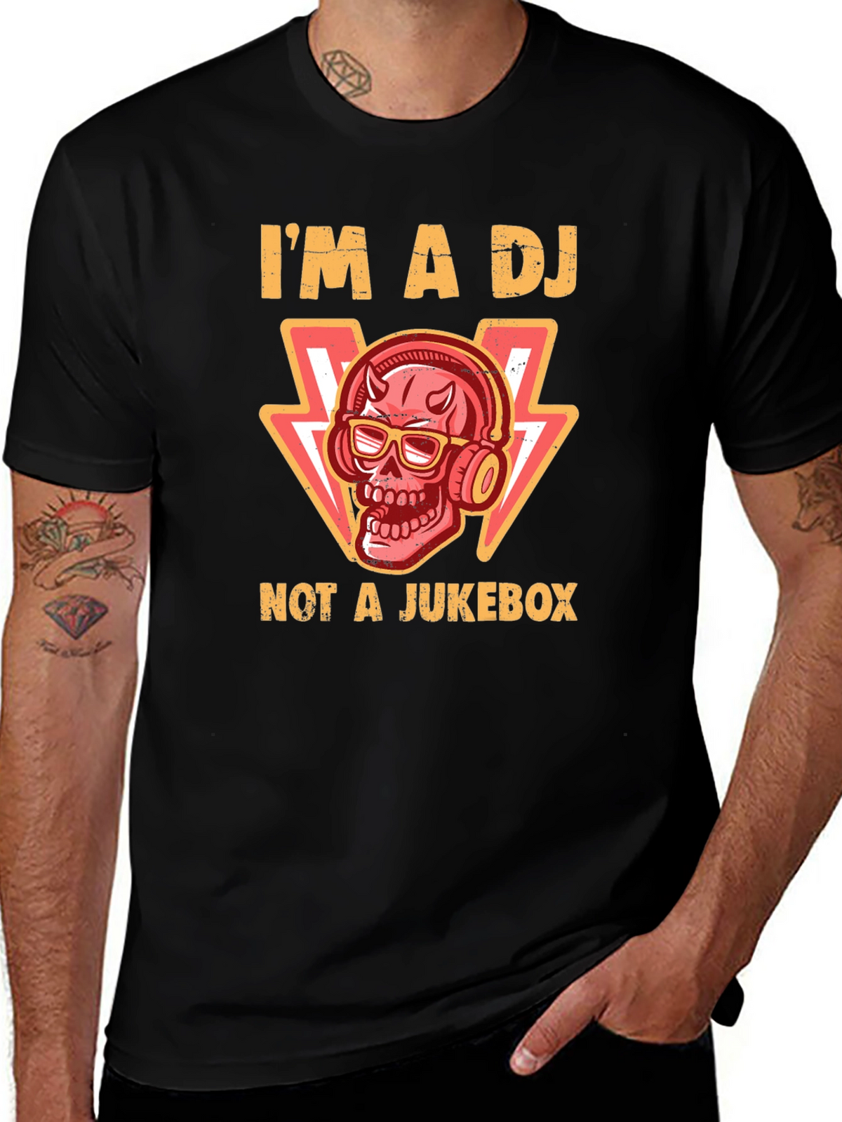 Im a DJ Not a Jukebox Black T-Shirt