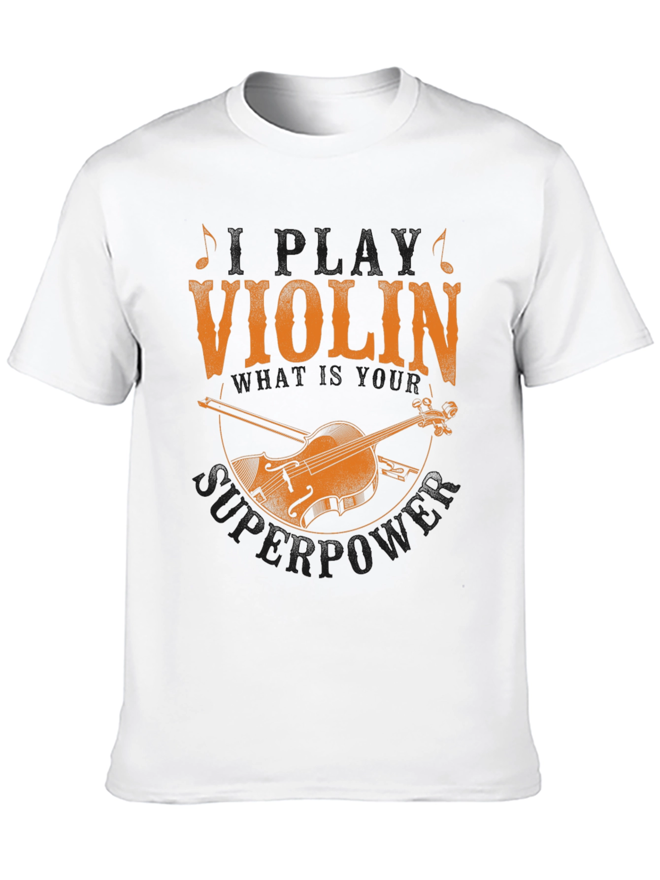 Violin Superpower Graphic Tee - Musicians Novelty T-Shirt