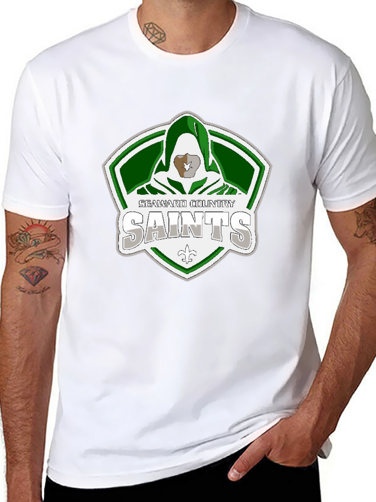 Seaward Country Saints Black Graphic T-Shirt