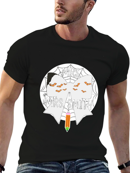 Mrs. Smith Halloween Teacher Bow T-Shirt