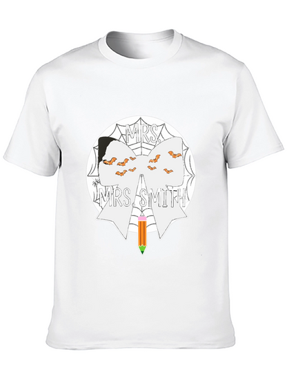 Mrs. Smith Halloween Teacher Bow T-Shirt