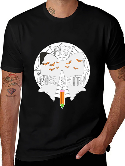 Mrs. Smith Halloween Teacher Bow T-Shirt