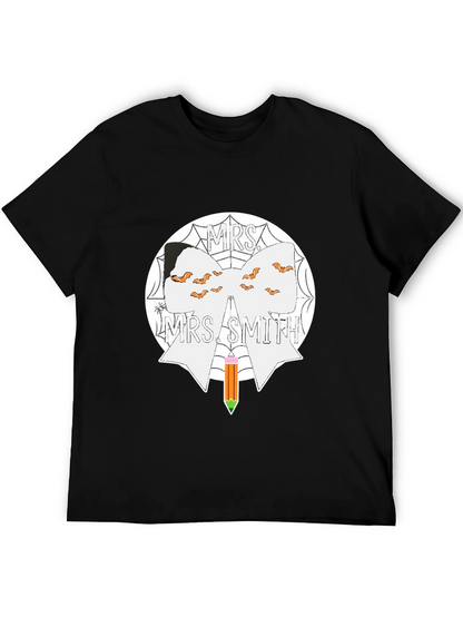 Mrs. Smith Halloween Teacher Bow T-Shirt