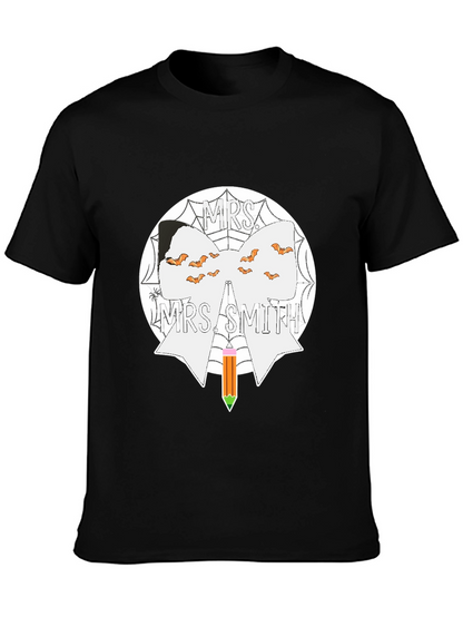 Mrs. Smith Halloween Teacher Bow T-Shirt