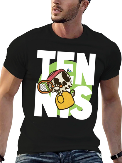 Tennis Skeleton Graphic T-Shirt
