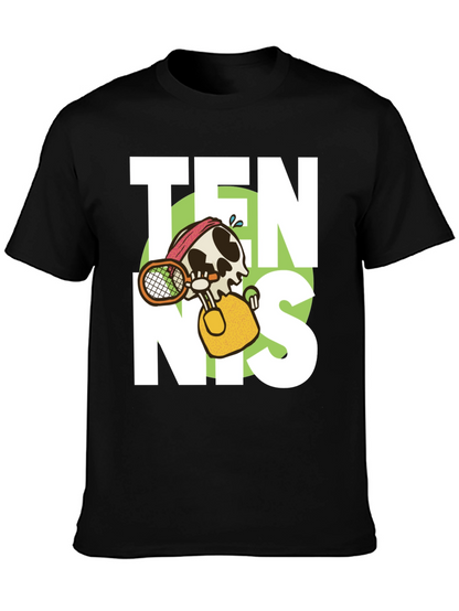 Tennis Skeleton Graphic T-Shirt