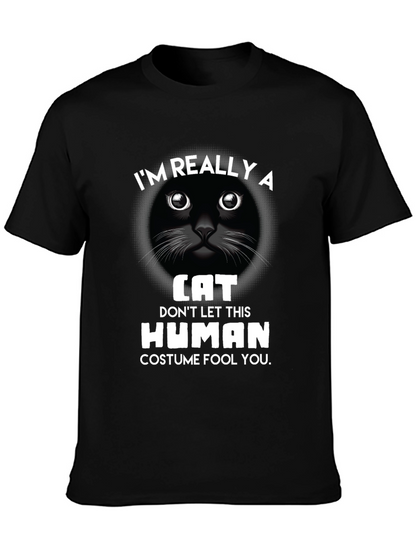 Im Really A Cat T-Shirt Funny Costume Tee