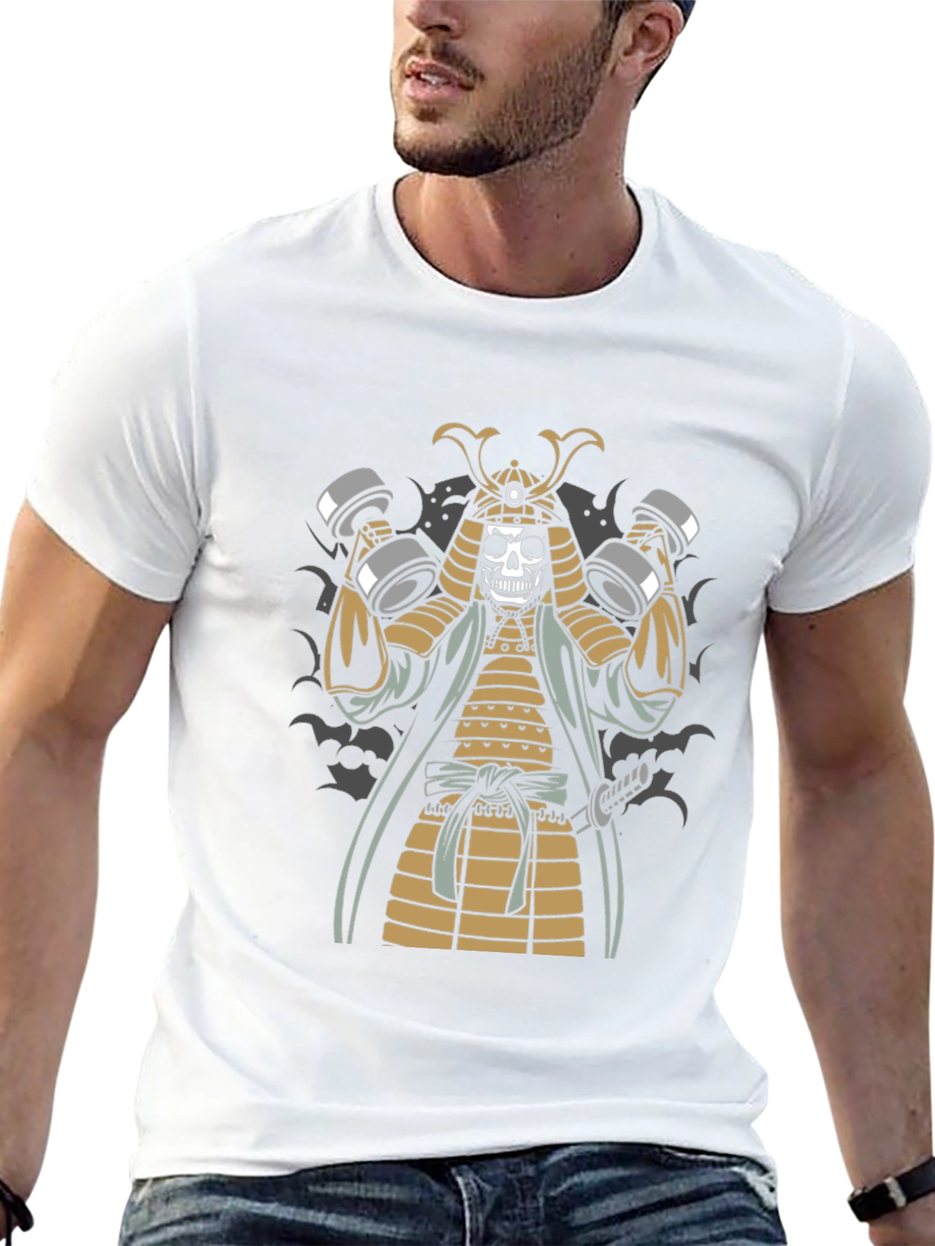 Samurai Skeleton Gym T-Shirt