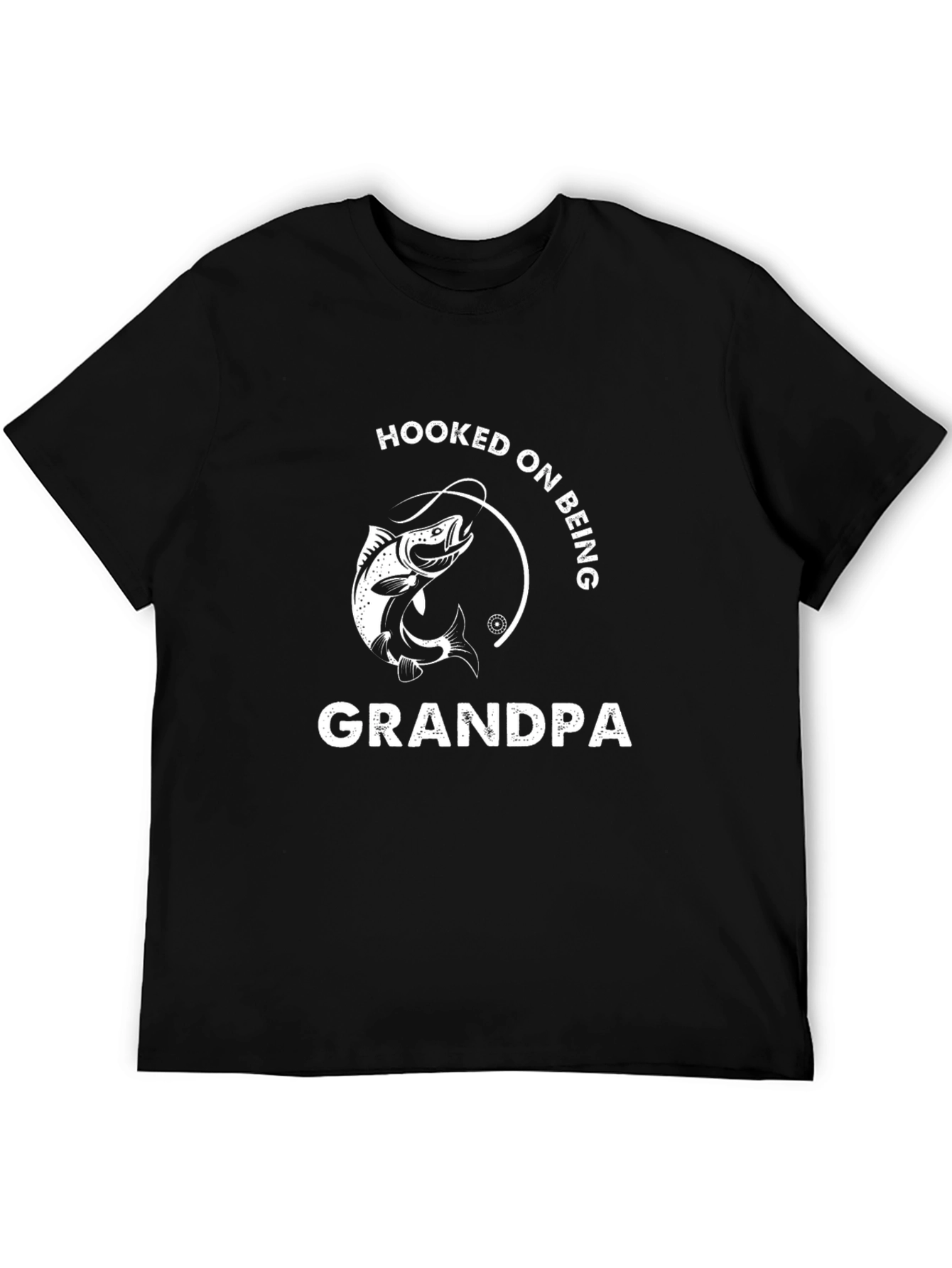Hooked on Being Grandpa Graphic Tee