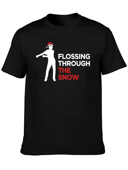 Flossing Through The Snow Christmas T-Shirt