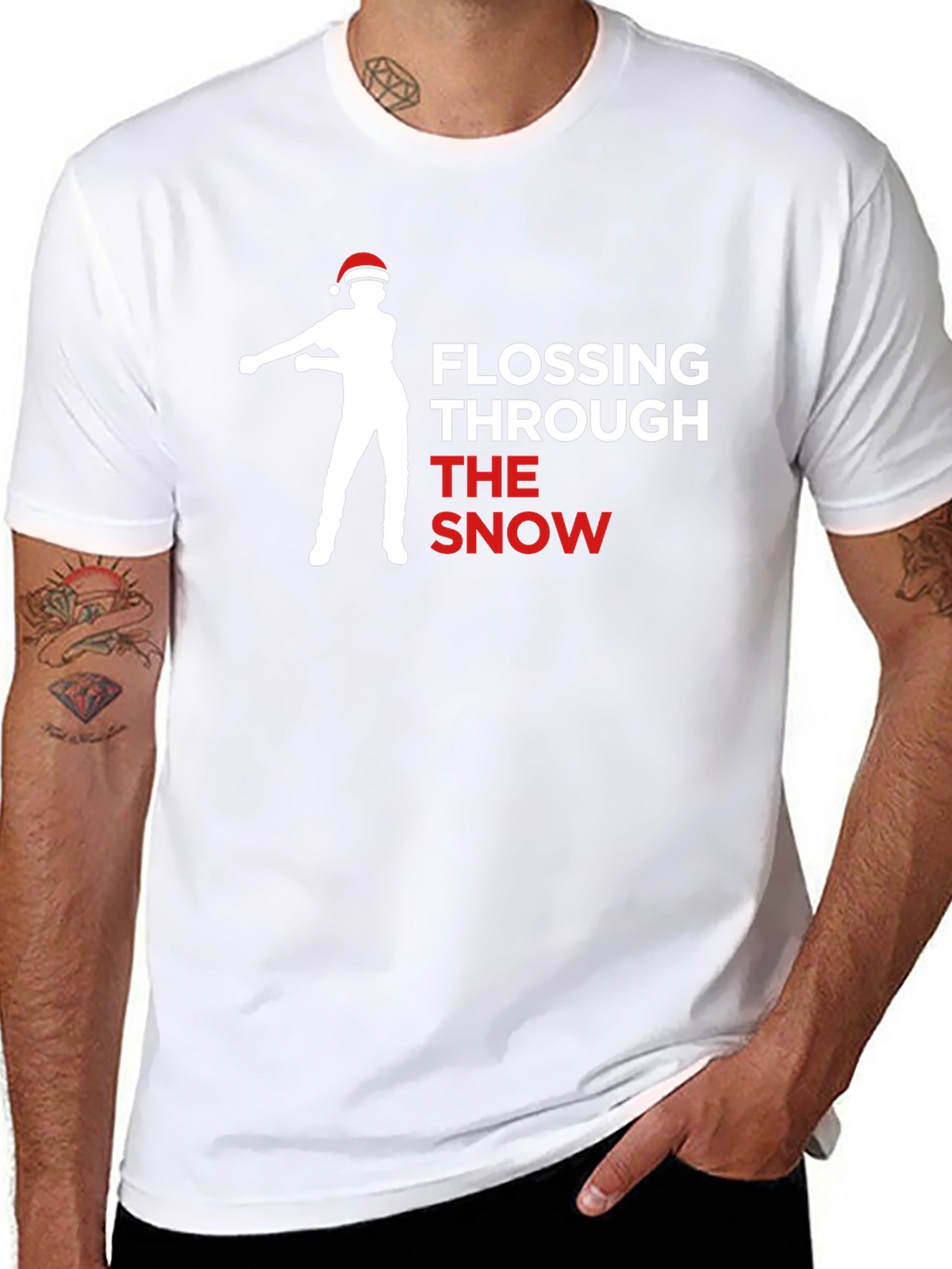 Flossing Through The Snow Christmas T-Shirt
