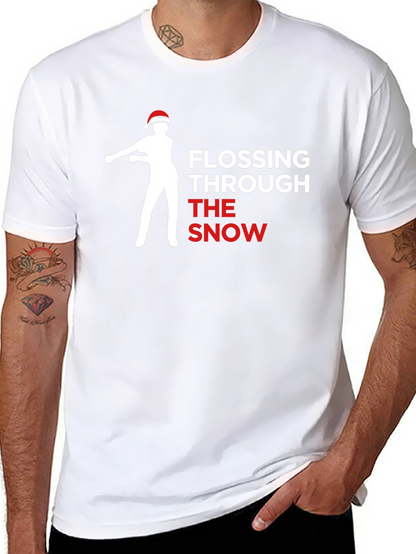 Flossing Through The Snow Christmas T-Shirt
