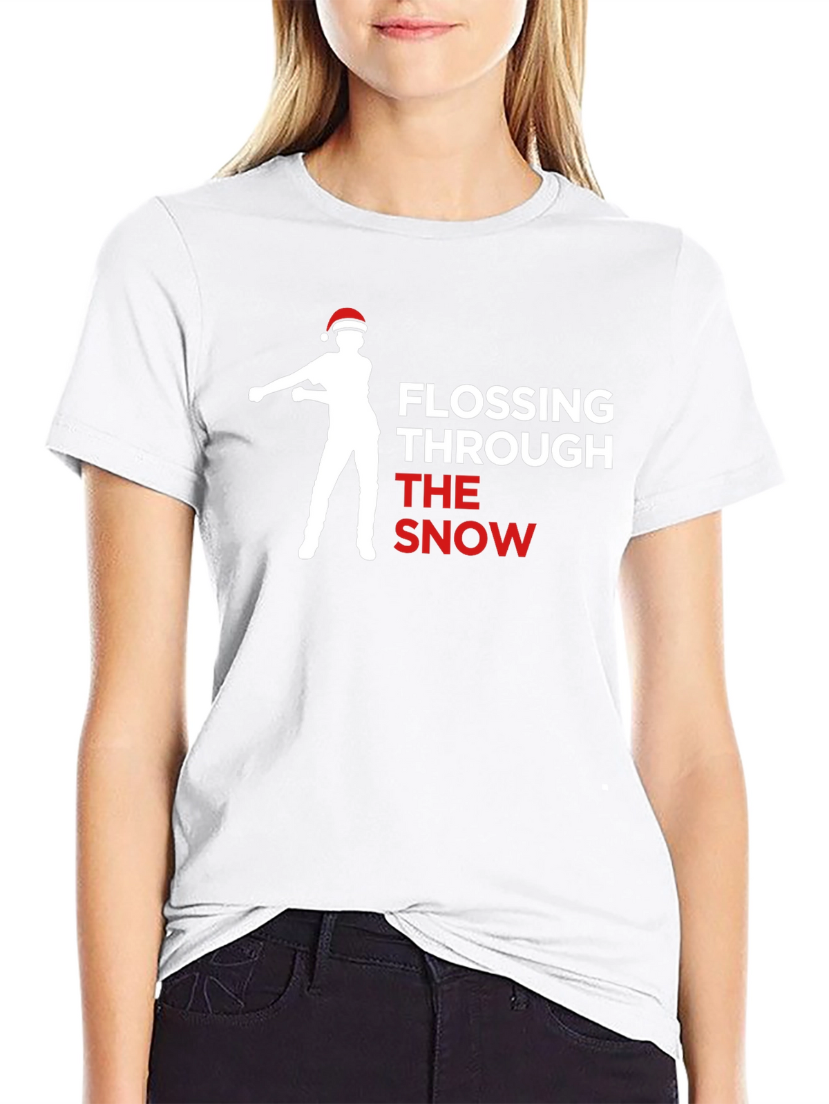 Flossing Through The Snow Christmas T-Shirt